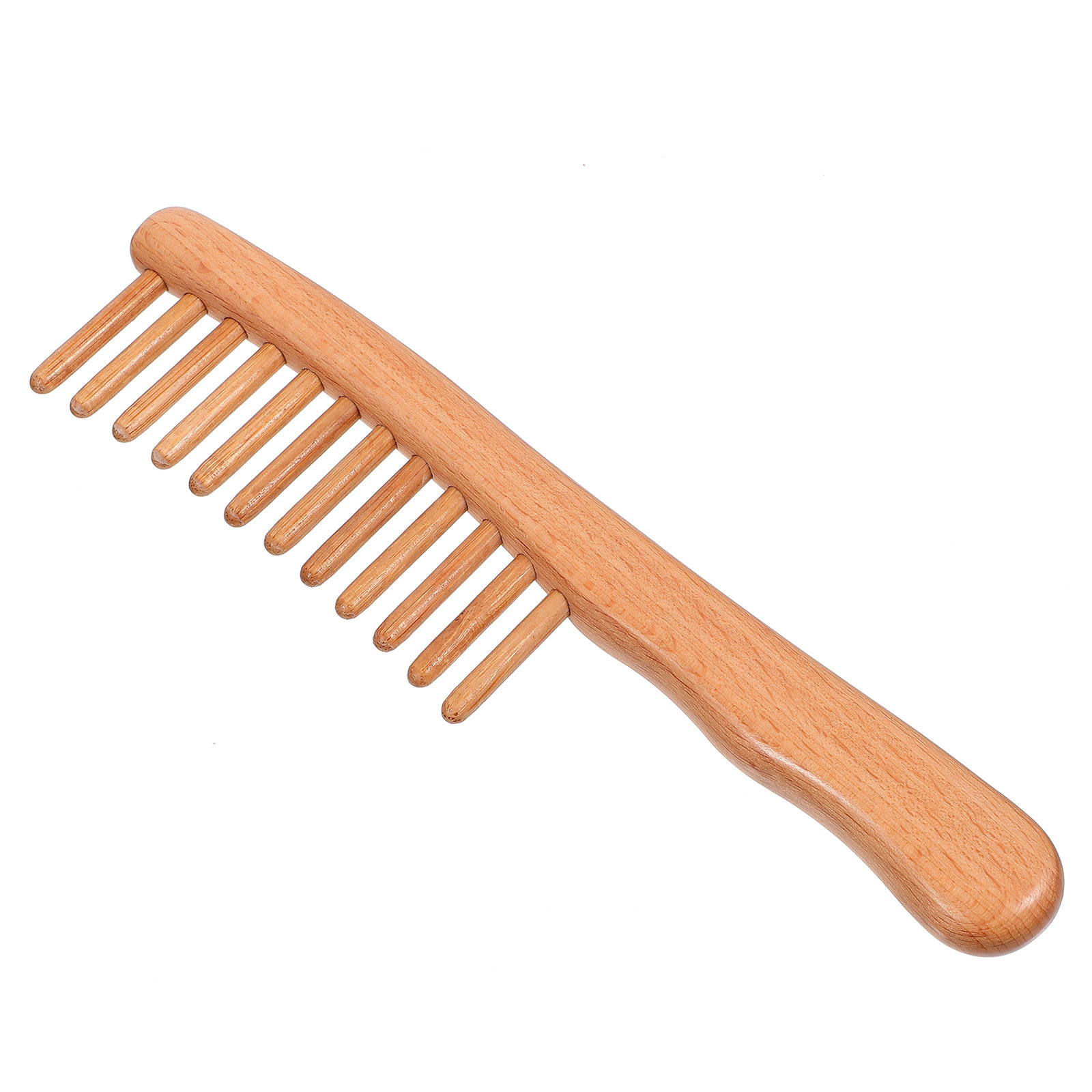 Hair Care Natur - 1Pcs Polished Natural Wood Massage Comb