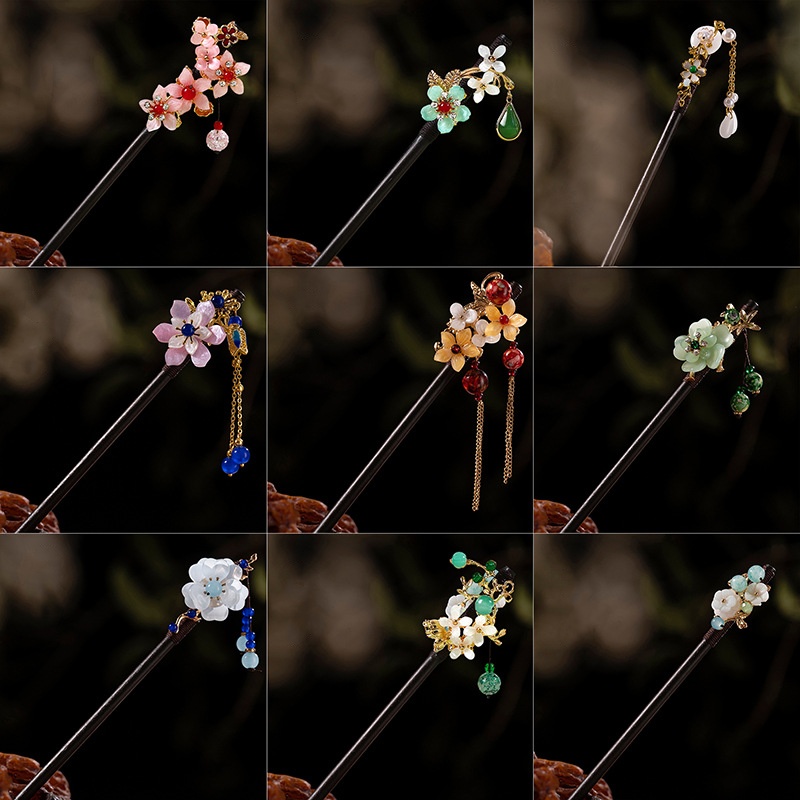 Hair Care Ingredients - 1Pc Wooden Hairpin Headdress for Women