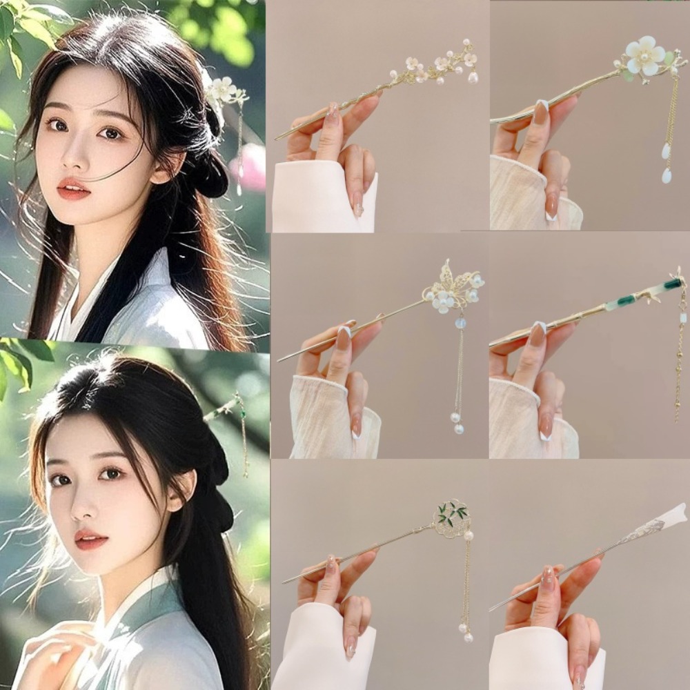 Hair Care Ingredients - 1/6pcs Elegant Chinese Style Tassel Hair