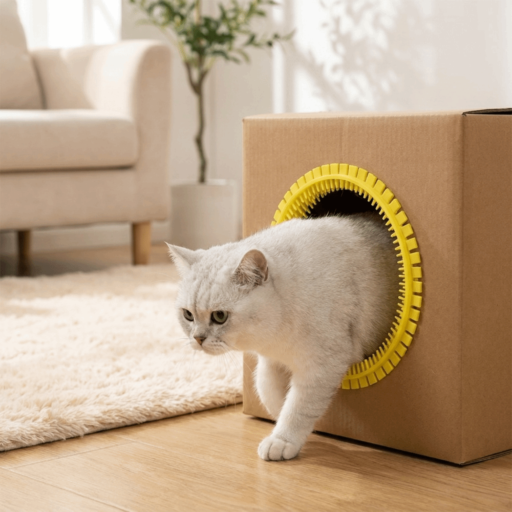 House Hair Care - Plastic Cat Tunnel Brush Soft Tooth