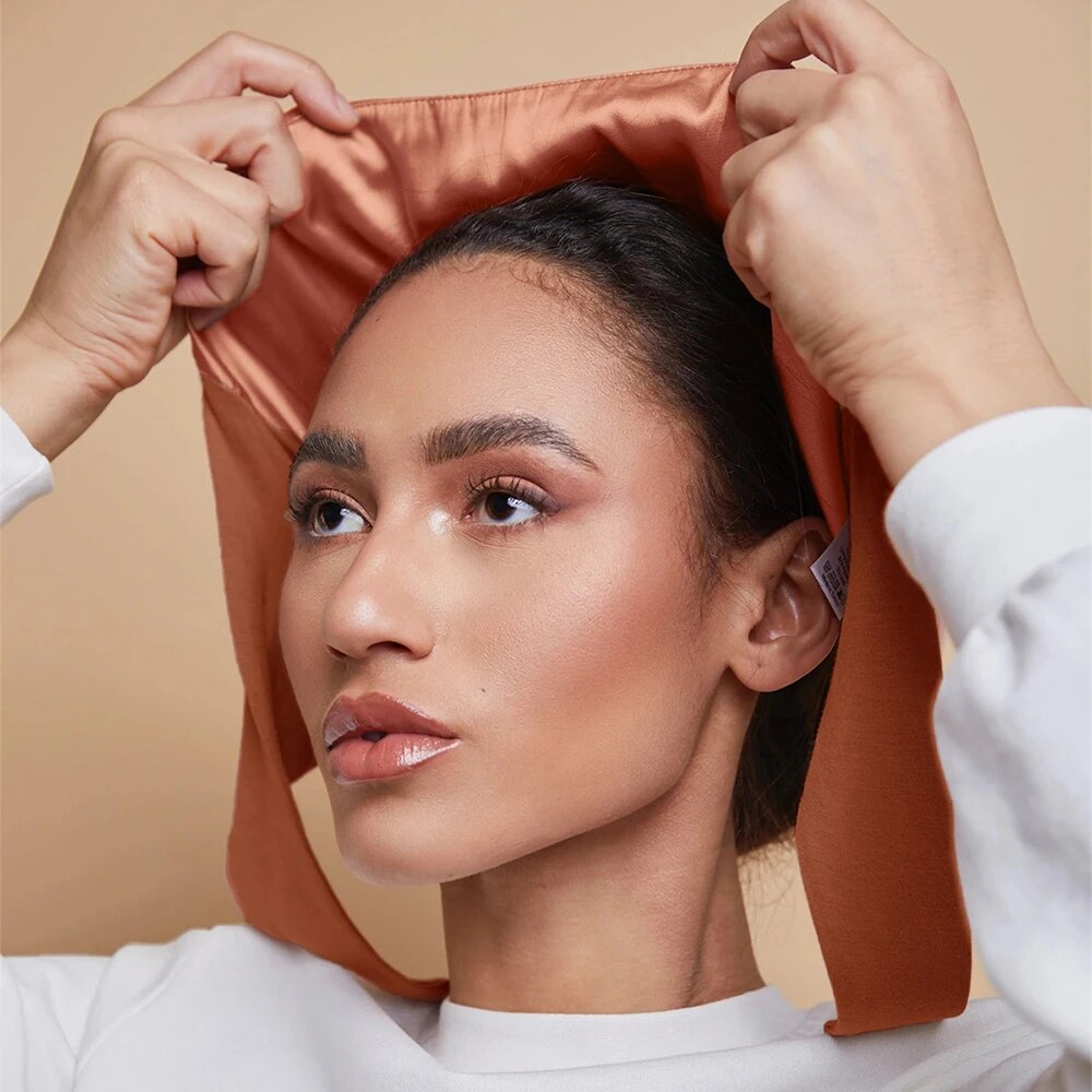Satin Hair Bonnet - Modal Satin Hijab Cap Islam Undercap