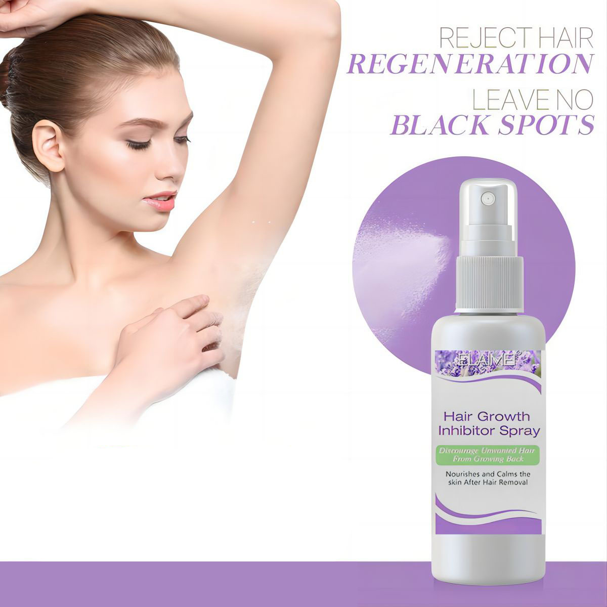 Hair Care Cream - Permanant Hair Growth Removal Inhibitor Spray