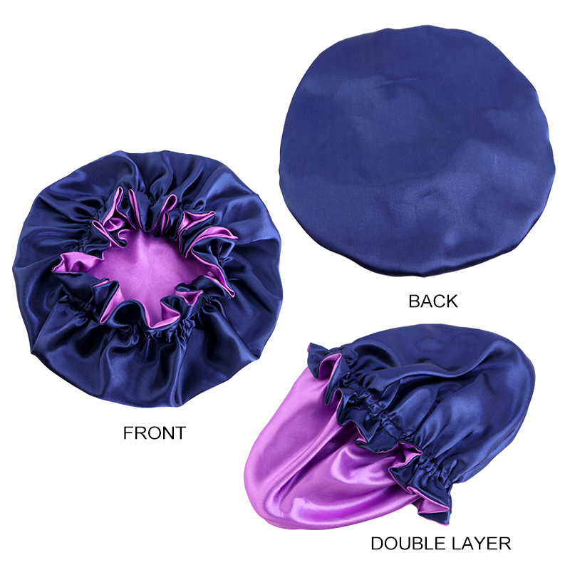 New Solid Elastic Double Layer - Satin Hair Bonnet ulasan dan harga