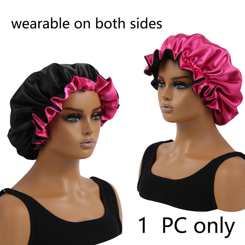Reversible Satin Shower Cap fo - Satin Hair Bonnet ulasan dan harga