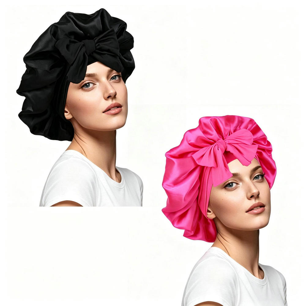 2 PCS Satin Bonnets for Women  - Satin Hair Bonnet ulasan dan harga