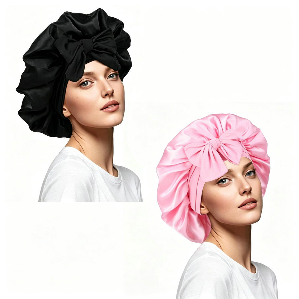 2 PCS Satin Bonnets for Women  - Satin Hair Bonnet ulasan dan harga
