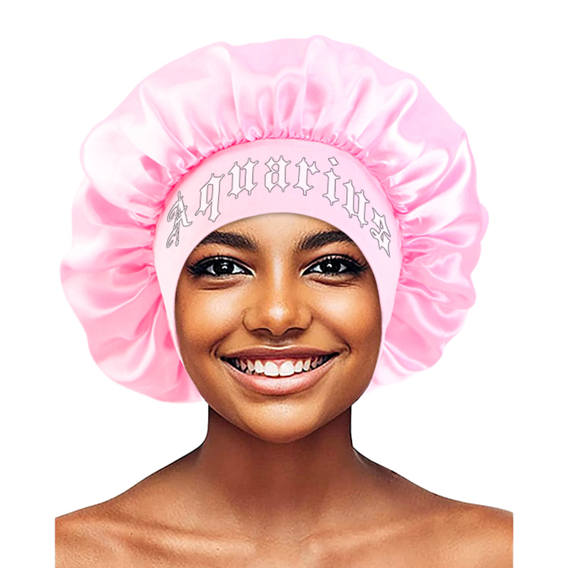 New 12 Zodiac Solid Color Slee - Satin Hair Bonnet ulasan dan harga