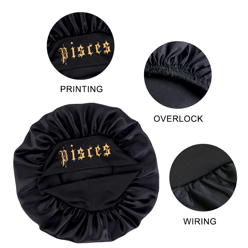 New 12 Zodiac Solid Color Slee - Satin Hair Bonnet ulasan dan harga