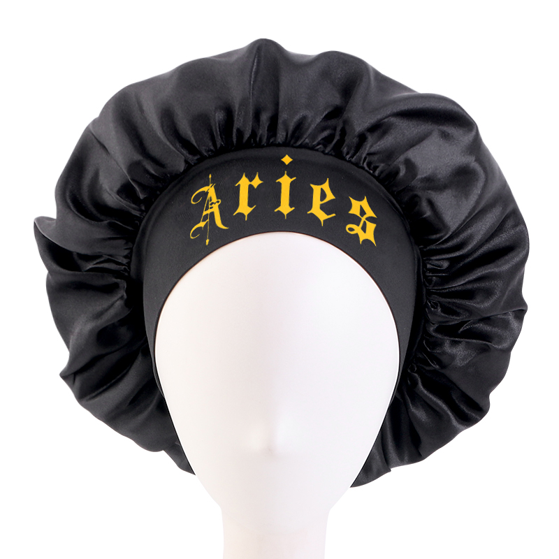 New 12 Zodiac Solid Color Slee - Satin Hair Bonnet ulasan dan harga