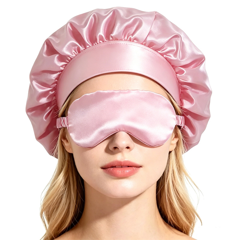  Satin Bonnet Sleep Eye Mask  - Satin Hair Bonnet ulasan dan harga