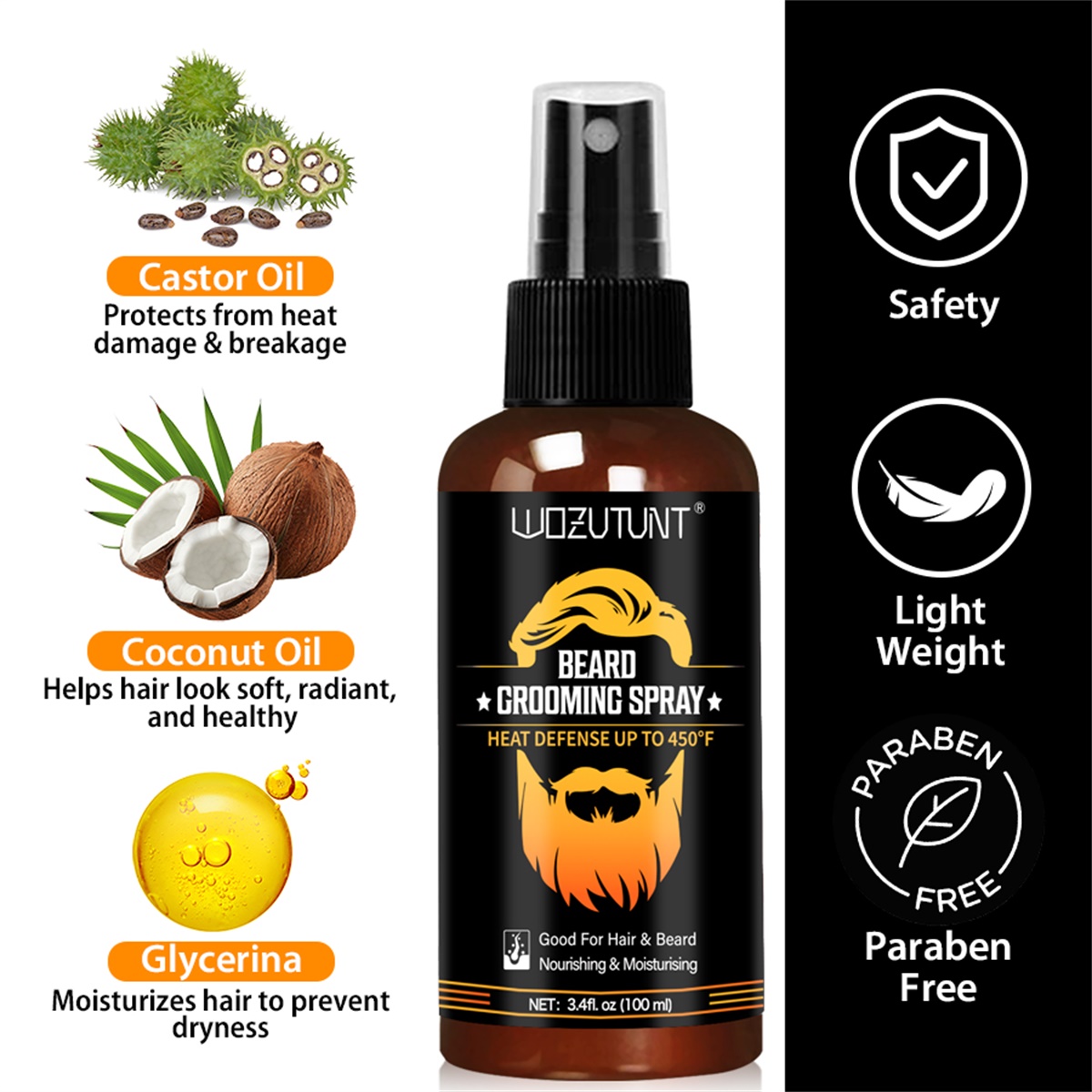 Beard Grooming Spray Facial Ha - Hair Care Heat Protectant ulasan dan harga
