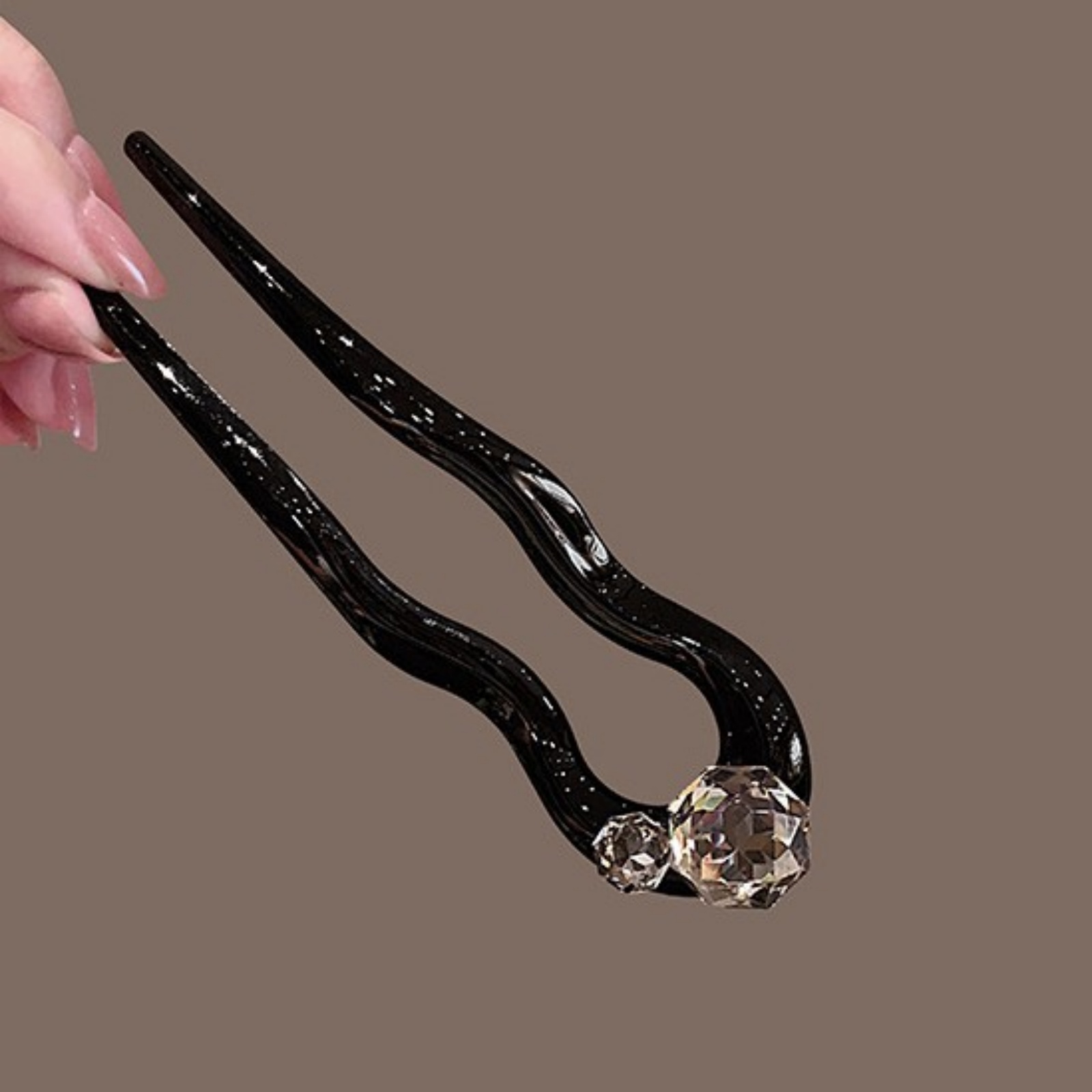 1PC Crystal Hair Fork,Black El - Hair Care Ingredients ulasan dan harga