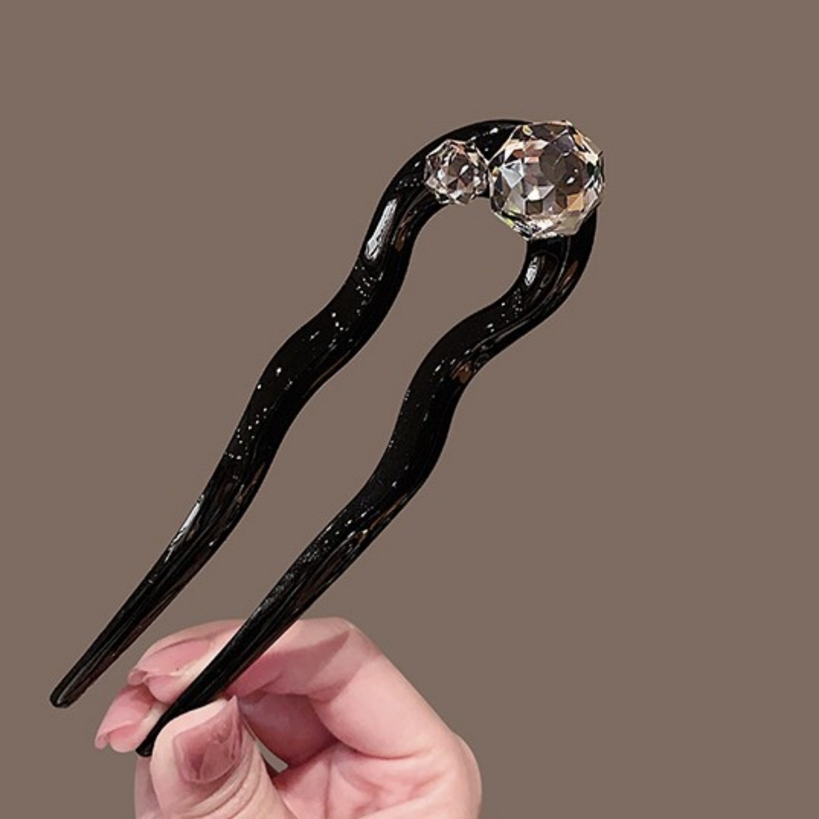 1PC Crystal Hair Fork,Black El - Hair Care Ingredients ulasan dan harga