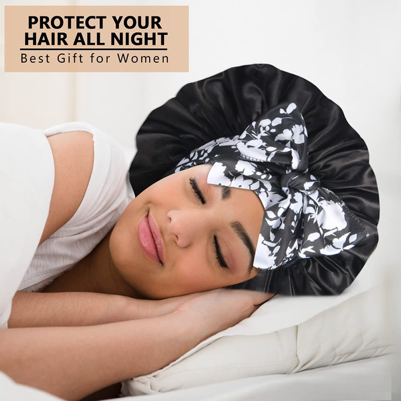 2PCS/LOT Boho Printed Headband - Satin Hair Bonnet ulasan dan harga