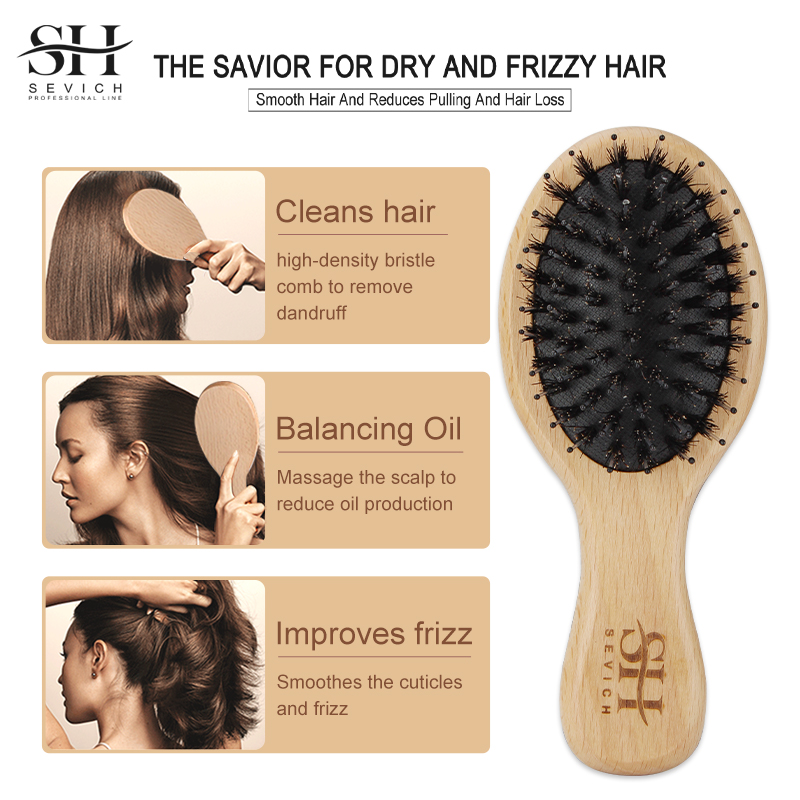 Natural Boar Bristle Hair Fluf - Hair Care Natur ulasan dan harga