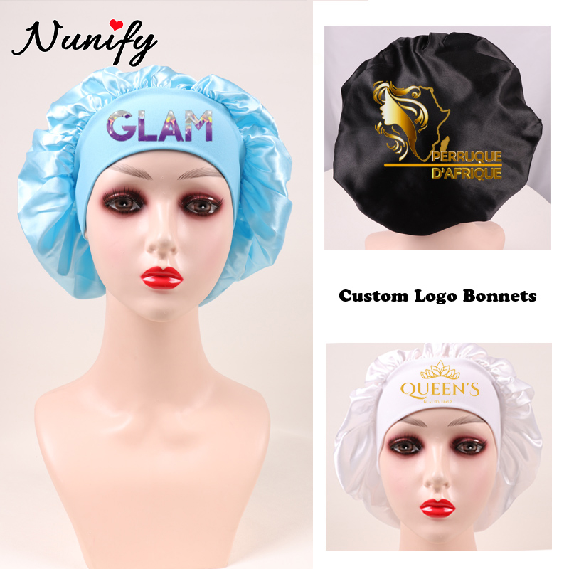 10Pcs Custom Logo Satin Bonnet - Satin Hair Bonnet ulasan dan harga