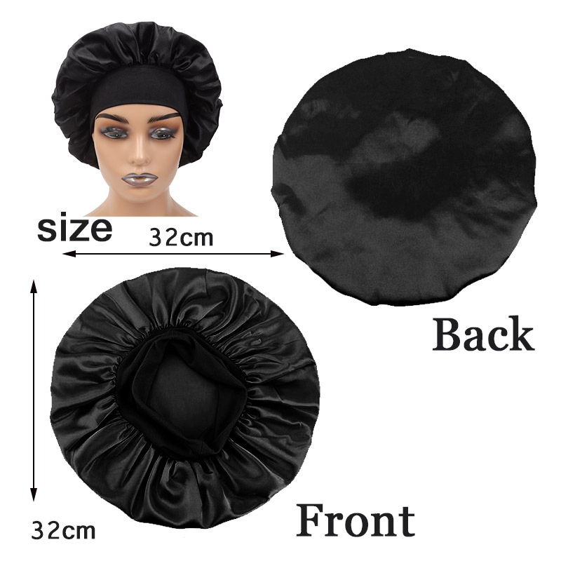 Silk Satin Bonnets Logo Print  - Satin Hair Bonnet ulasan dan harga
