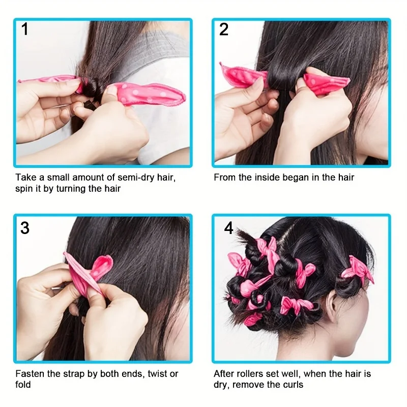 11pcs Hair Curlers Kit Heatles - Satin Hair Bonnet ulasan dan harga